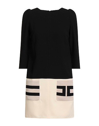 ELISABETTA FRANCHI Minivestido Negro 100% Poliéster, Viscosa
