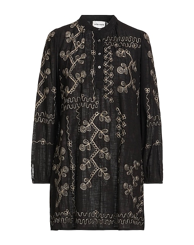 ANTIK BATIK Kurzes Kleid Schwarz 100% Baumwolle