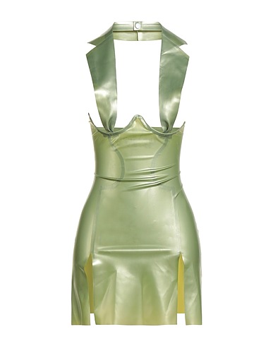 POSTER GIRL Kurzes Kleid Säuregrün 100% Milchsaft