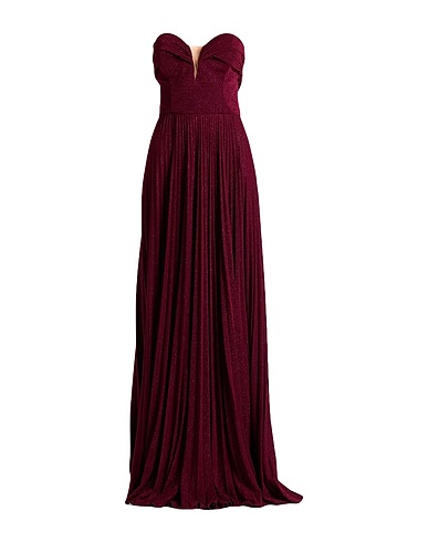ELISABETTA FRANCHI Long dress RED CARPET
 Garnet 63% Viscose, 17% Polyester, 15% Polyamide, 5% Elastane