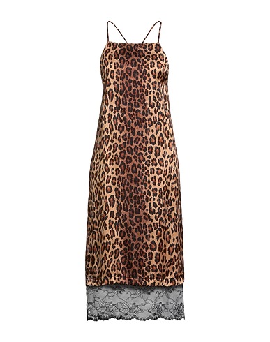 VICOLO Midi dress Brown 100% Viscose