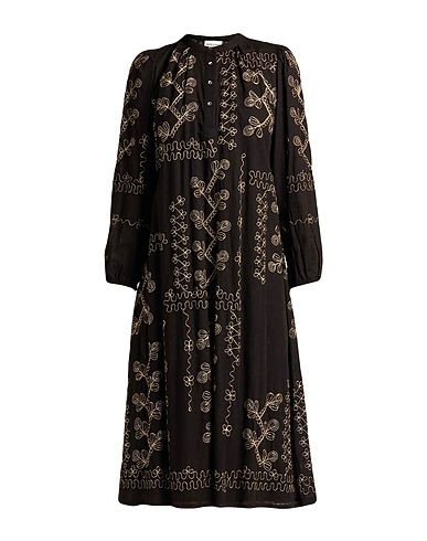 ANTIK BATIK Midi dress Black 100% Cotton