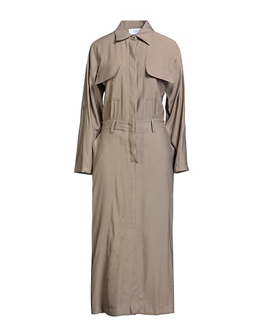 SOALLURE Hemdkleid Khaki 90% Viskose, 10% Polyester