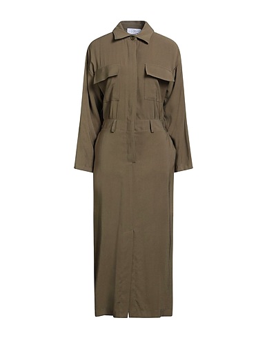 SOALLURE Long dress Military green 90% Viscose, 10% Polyester