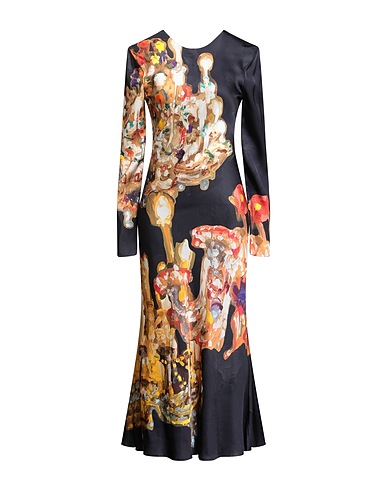 MSGM Long dress X JAN DE VLIEGHER Midnight blue 100% Viscose