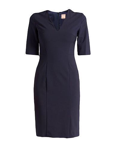 BOSS Midi dress Navy 96% Virgin Wool, 4% Elastane