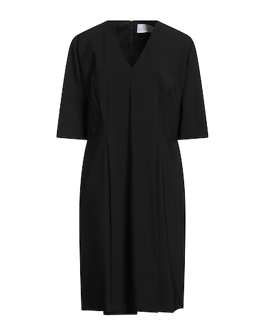 BOSS HUGO BOSS Midi dress Black 96% Virgin Wool, 4% Elastane