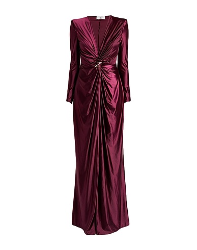 ELISABETTA FRANCHI Long dress RED CARPET Burgundy 78% Polyamide, 22% Elastane