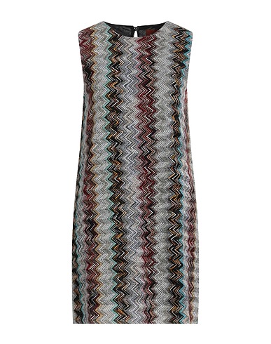 MISSONI Short dress Grey 61% Viscose, 21% Metallic fiber, 18% Polyamide