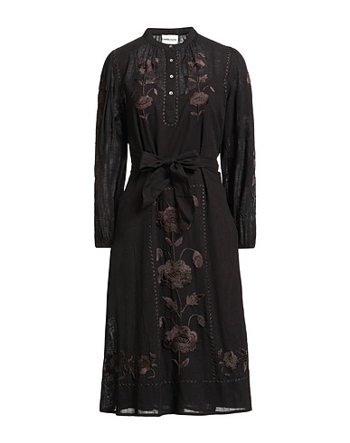 ANTIK BATIK Midi dress Dark brown 100% Cotton