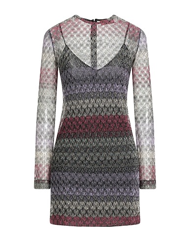 MISSONI Kurzes Kleid Lila 52% Metallfaser, 48% Polyamid