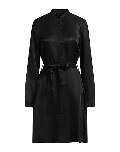 ARMANI EXCHANGE シュミーズドレス ブラック レーヨン 100%