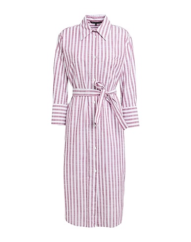 BRIAN DALES Midi dress Burgundy 100% Cotton