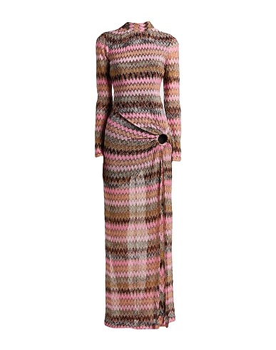 MISSONI Long dress Pink 71% Viscose, 22% Metallic fiber, 7% Polyamide