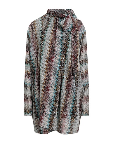MISSONI Short dress Light grey 76% Viscose, 13% Metallic fiber, 11% Polyamide