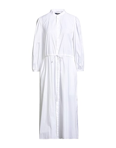 POLO RALPH LAUREN Midi dress White 100% Cotton