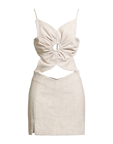 CULT GAIA Sheath dress Beige 56% Polyester, 44% Cotton