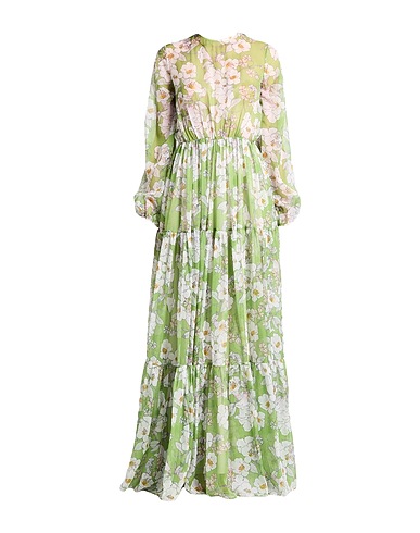 GIADA CURTI RESORT Long dress Lime green 100% Polyester