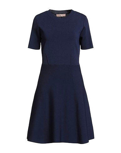TWINSET Short dress Navy blue 52% Viscose, 48% Polyamide