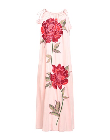 FARM RIO Long dress Light pink 55% Linen, 45% Viscose
