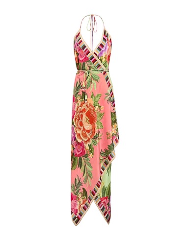 FARM RIO Midi-Kleid Säuregrün 100% Viskose