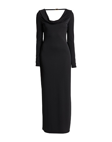 TWINSET Длинное платье Чёрный 95% Полиэстер, 5% Эластан