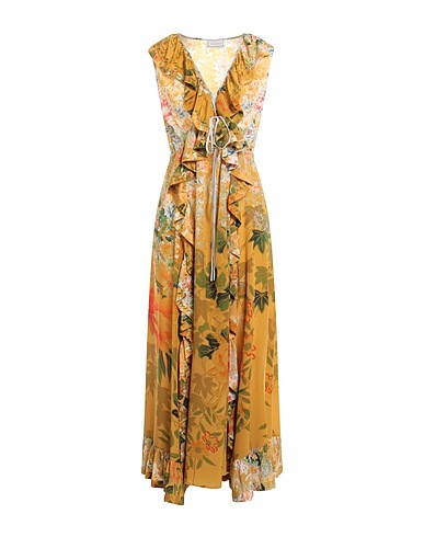 PIERRE-LOUIS MASCIA Long dress Mustard 100% Silk