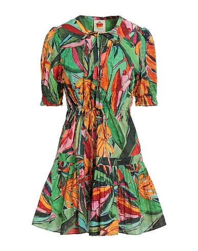FARM RIO Short dress Green 100% Cotton