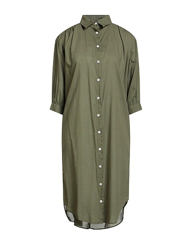 ACADEMIA Midi dress Military green 100% Cotton