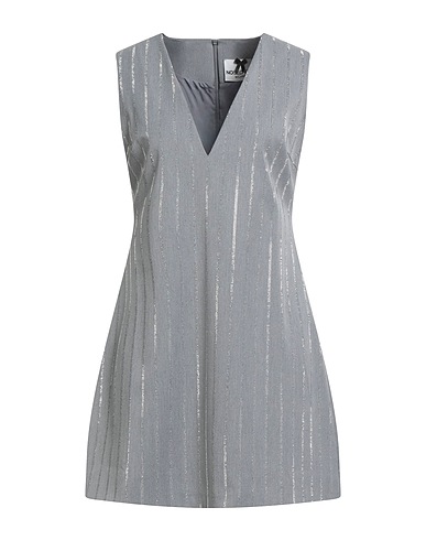 NO SECRETS Short dress Grey 95% Polyester, 5% Elastane