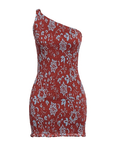 FAITHFULL One-shoulder dress Brown 100% Cotton
