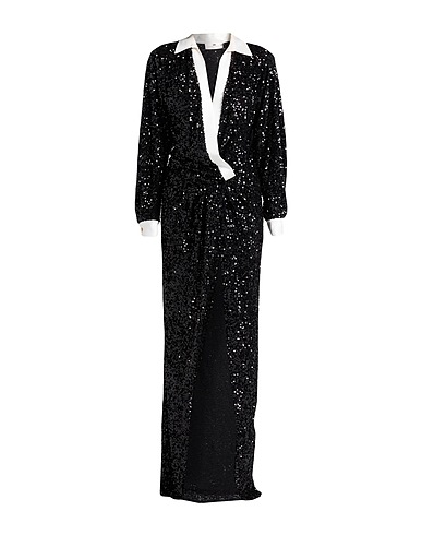 ELISABETTA FRANCHI Elegant dress RED CARPET Black 97% Polyester, 3% Elastane, Acetate, Viscose