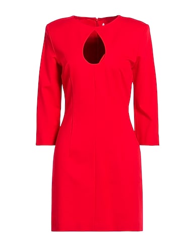 SIMONA CORSELLINI Elegant dress Red 65% Viscose, 32% Polyamide, 3% Elastane