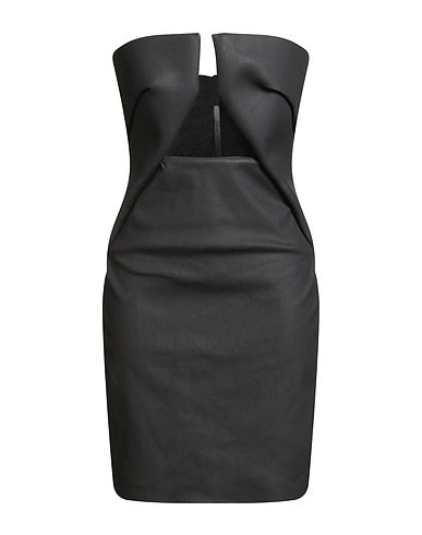 RICK OWENS Denim dress Black 91% Cotton, 6% Elastomultiester, 3% Rubber