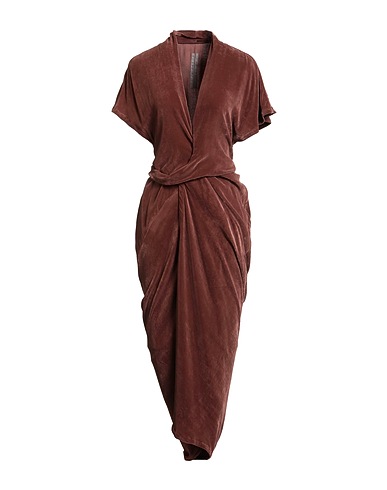 RICK OWENS Vestito elegante Marrone 82% Viscosa, 18% Seta