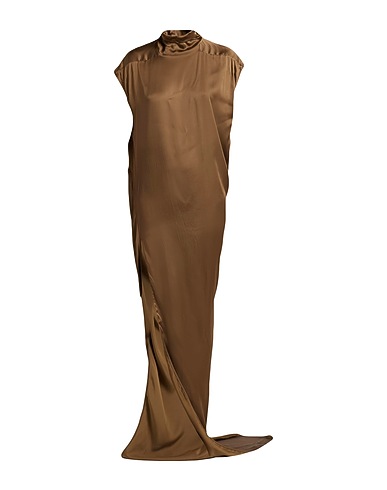 RICK OWENS Long dress Khaki 100% Cupro
