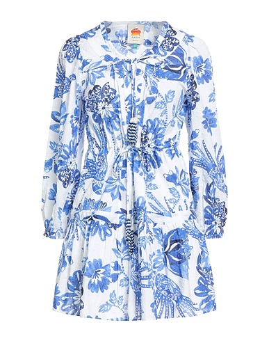 FARM RIO Short dress Blue 100% Cotton