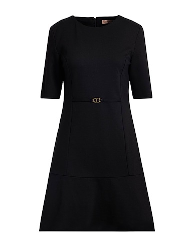 TWINSET Short dress Black 68% Viscose, 27% Polyamide, 5% Elastane