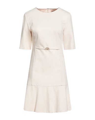 TWINSET Short dress Ivory 68% Viscose, 27% Polyamide, 5% Elastane