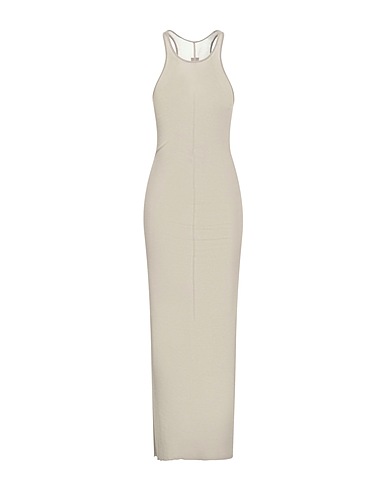 RICK OWENS Midi dress Grey 88% Viscose, 12% Silk