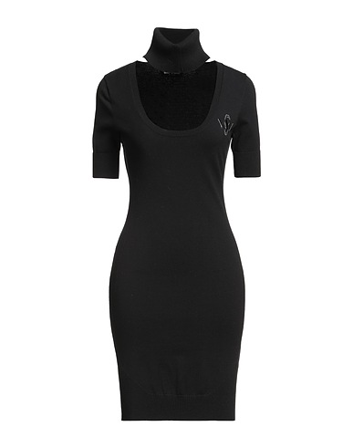WHO*S WHO Sheath dress Black 76% Viscose, 24% Polyamide