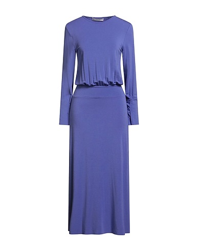 LIVIANA CONTI Long dress Purple 94% Viscose, 6% Elastane