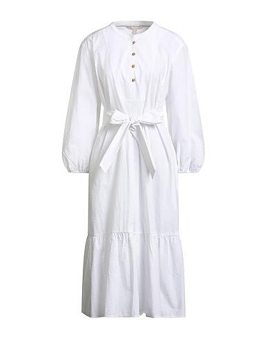 BARBOUR Midi dress White 100% Cotton