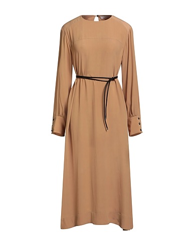LIVIANA CONTI Vestito midi Sabbia 76% Acetato, 24% Seta