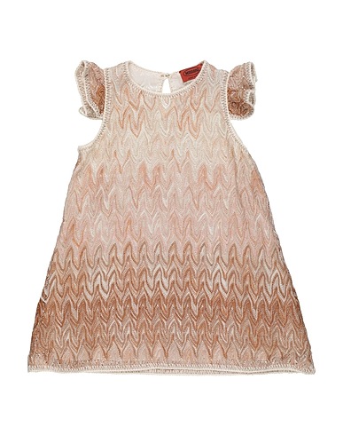 MISSONI KIDS ベビーワンピース  ベージュ レーヨン 75% / レーヨン 16% / ポリエステル 9%