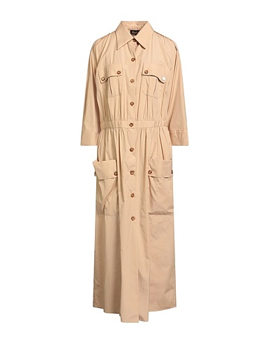LUISA SPAGNOLI Long dress Beige 100% Cotton