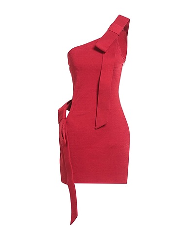 CULT GAIA One-shoulder dress Red 80% Polyester, 17% Nylon, 3% Elastane