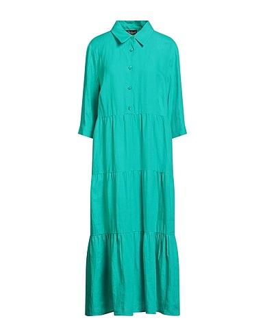 LUISA SPAGNOLI Vestito midi Turchese 100% Lino