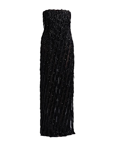 STELLA McCARTNEY Long dress Black 74% Viscose, 13% Metallic fiber, 7% Polyester, 6% Silk, Polyamide