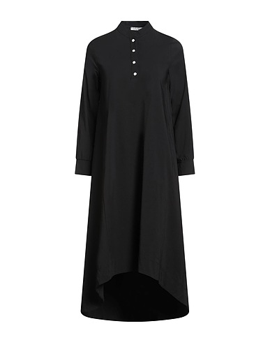 LE STREGHE Vestito chemisier Nero 85% Viscosa, 12% Poliammide, 3% Elastan
